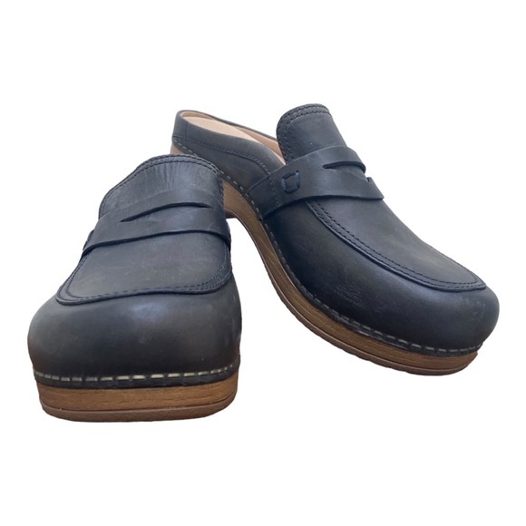 Dansko New Women's Bel Mule Clog Black Leather size 38 - Picture 1 of 13